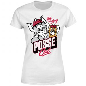 T-Shirt Femme Posse Cat Tom et Jerry - Blanc - XS