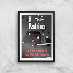 Le Parrain Affiche - A3 - Black Frame