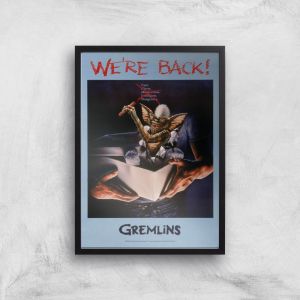 Gremlins We're Back Affiche - A4 - Black Frame