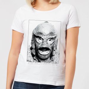T-Shirt Femme L'Étrange Créature du lac noir Portrait - Universal Monsters - Blanc - S