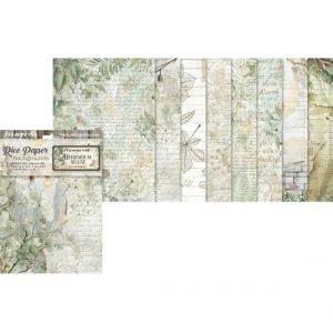 Soie de paille &agrave; motifs backgrounds &laquo; Herbarium Silvae &raquo;, set de 8 pi&egrave;ces