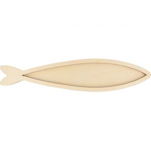 Poisson en bois avec cadre