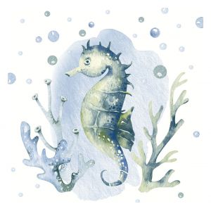 Serviette &laquo; Hippocampe &raquo;