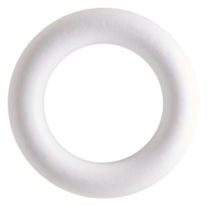Demi-anneau en polystyrène (Romain), Blanc, env. Ø 30 cm