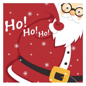 Serviette &laquo; Ho ! Ho ! Ho ! &raquo;  - 5 pc.