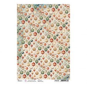 Soie de paille &agrave; motifs "Nutcracker - Christbaumkugeln" (boules de No&euml;l)