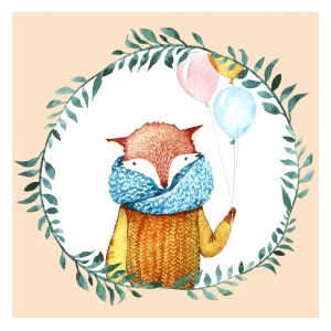 Serviette &laquo; Fox Balloons &raquo;