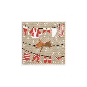 Serviette &laquo; No&euml;l d&eacute;tendu &raquo; - 20 pc.