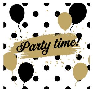 Serviette &laquo; Party time &raquo;  - 5 pc.