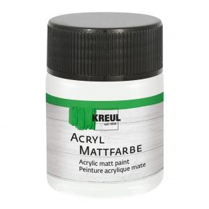 Peinture acrylique mate KREUL, 50 ml - Blanc pastel