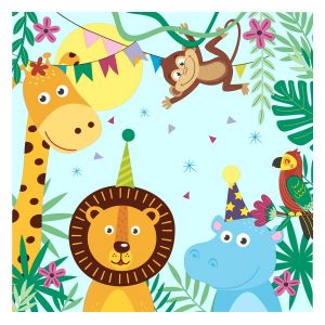 Serviette « Fête des animaux »