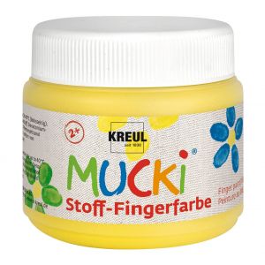 Peinture au doigt pour textile MUCKI, 150 ml - Jaune