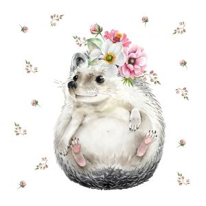 Serviette &laquo; Adorable h&eacute;risson &raquo;