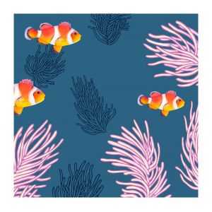 Serviette &laquo; Poissons-clowns &raquo; - 20 pc.