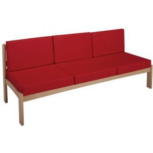 Chauffeuse 3 Places Autize Structure Naturel Pvc 664 Rouge