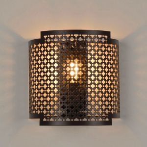 Applique Forme Demi-lune En M&Atilde;&copy;tal P&Atilde;&copy;rfor&Atilde;&copy; Rouille