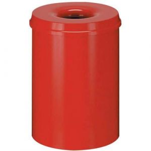 Poubelle Metal Anti Feu 30l Rouge