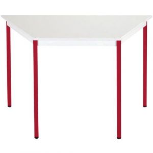 Table Universalis Trapeze 140x70x70 Plateau Gris/3000 Rouge