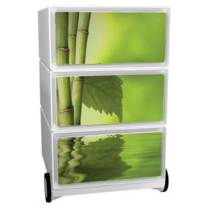 Caisson Mobile Easy Office 3 Tiroirs Corps Blanc FaÃ§ade Zen