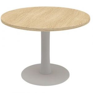 Table De RÃ©union Ronde 100cm Pied Tulipe ChÃªne/aluminium