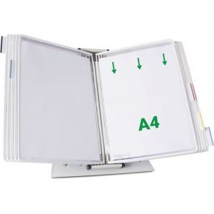 Pupitre M&Atilde;&copy;tal Tarifold - A4 - 10 Poches Pp - Blanc