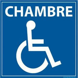 Panneau Signalisation Chambre Pmr Pvc 125x125mm