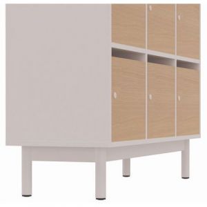 Socle 4 Pieds H20 Cm Pour Meuble 9 Et 12 Cases Blanc