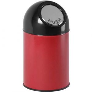 Poubelle Bullet Avec Liner 30l Rouge/noir