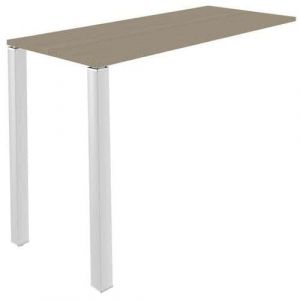 Table Lounge 2 Pieds L120 X P60 X H105 ChÃªne Gris / Blanc