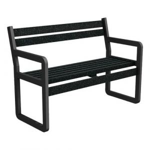 Banc Chardonnay 120cm Ass Courte Urbecosi Ipra/alu Noir 9005