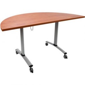 Table Pliante Axe Demi-lune 136x68 Cm 1644 Merisier/alu