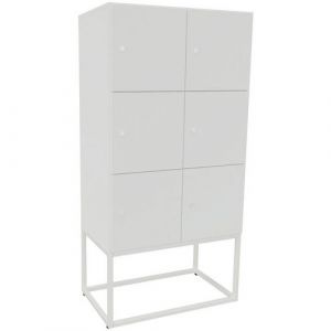 Meuble 6 Cases Kim Serrure ClÃ© Blanc/blanc