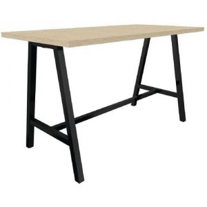 Table Haute 180x90 ChÃªne Fil Noir Cohesion