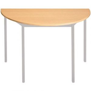 Table De RÃ©union 1/2 Cercle Plateau HÃªtre - Pieds Gris