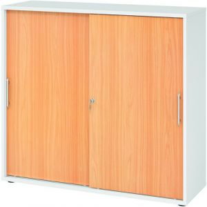 Armoire Portes Coulissantes Plastique-3 Cases-blanc-hÃªtre
