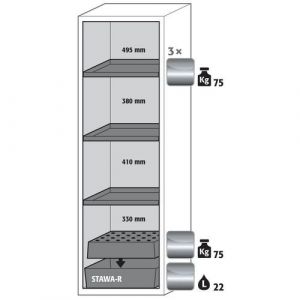 Armoire S90.196.060.wdasr Blanc-3 &Atilde;tag&Atilde;&uml;re 1 Caillebotis