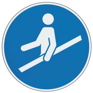 Panneau Obligation Utiliser La Main Courante - Pvc 200 Mm