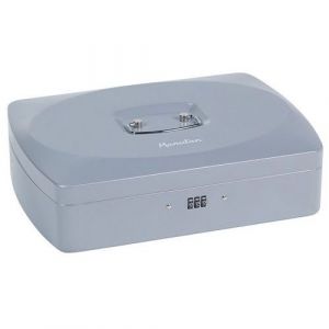 Caisse &Atilde; Monnaie Fermeture &Atilde; Code (9 Compartiments) Grise