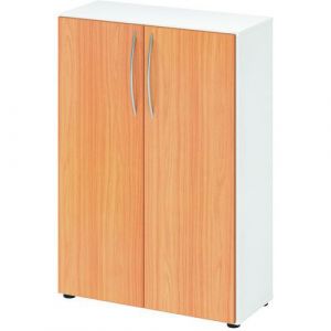 Armoire Ã Portes Basic-3 Niveaux-blanc-hÃªtre