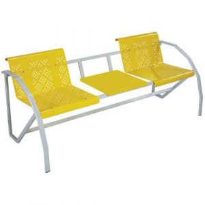 Canap&Atilde;&copy; M&Atilde;&copy;tal Alu 2 Places + Tablette Od&Atilde;&copy;on Coque 1023 Jaune