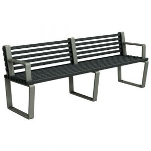 Banc Arbane Droit 220 Cm Urbecosi - Ipra/alu Gris 7016