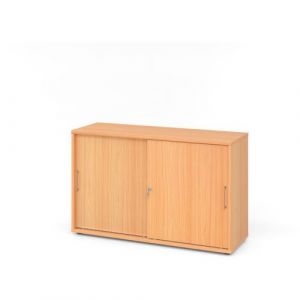 Armoire Portes Coulissantes - MÃ©tal-2 Cases-hÃªtre-hÃªtre