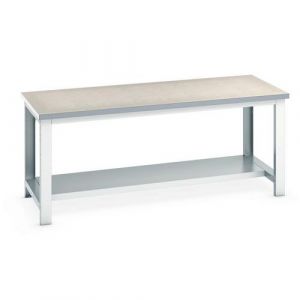 Bott 1 &Atilde;tabli Fixe Cubio Avec Tablette Fixe - Largeur 200 Cm - Linol&Atilde;&copy;um