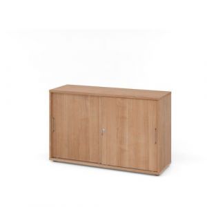 Armoire Portes Coulissantes - MÃ©tal-2 Cases-noyer-noyer