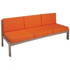 Chauffeuse 3 Places Autize Structure Taupe Pvc 2507 Orange