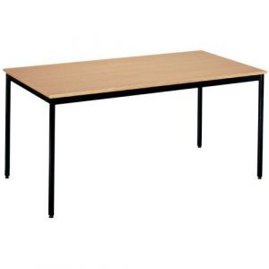 Table De Reunion 160x80 Plateau Hetre/p Ieds Noirs