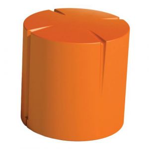 Pouf Connexio Rond 45 Cm - Orange Signalisation Ral 2009