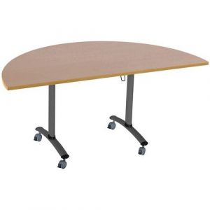 Table Pliante Axe StratifiÃ©e Demi-lune 136x68cm HÃªtre