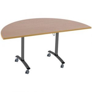 Table Pliante Axe StratifiÃ©e Demi-lune 136x68 Cm HÃªtre/anthracite