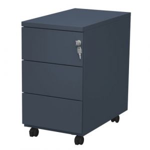 Caisson Mobile Slim Ã Roulettes 3 Tiroirs Anthracite 7016
